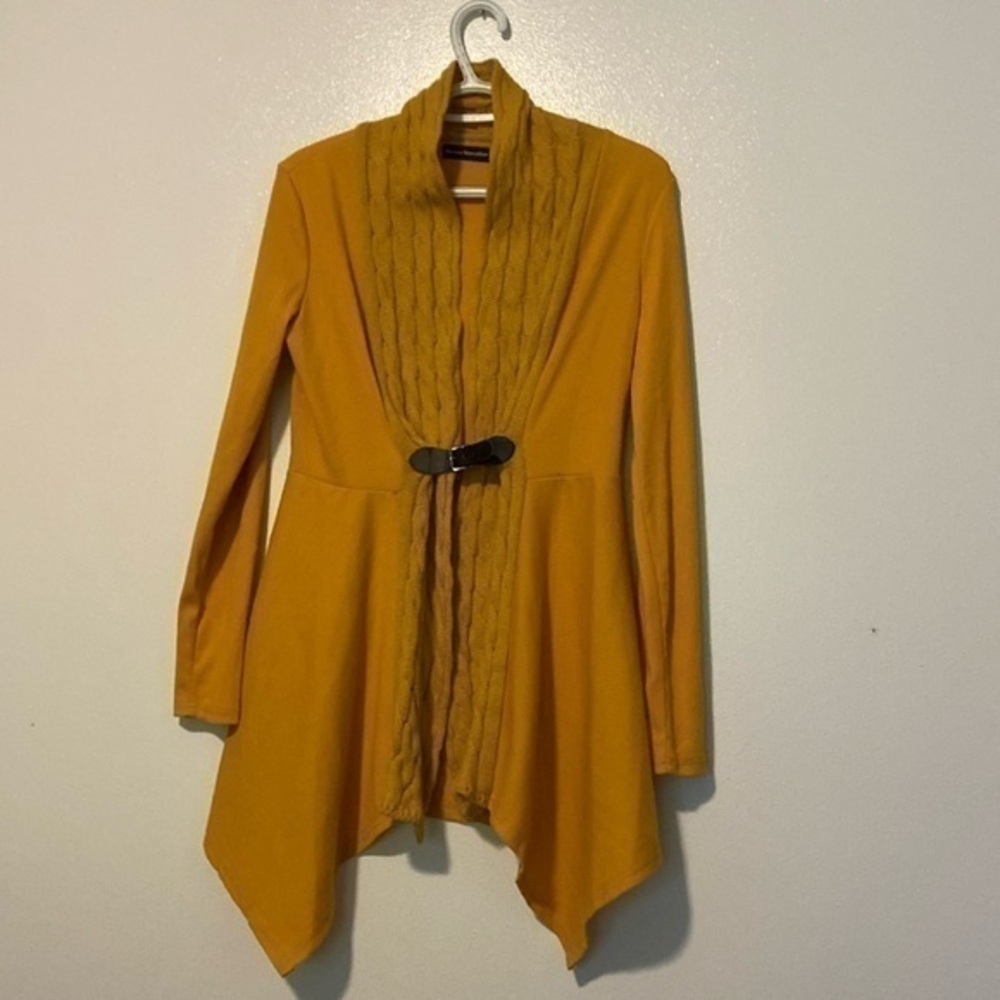 Maison Mascallier long sleeve cozy knitted belt cardigan small